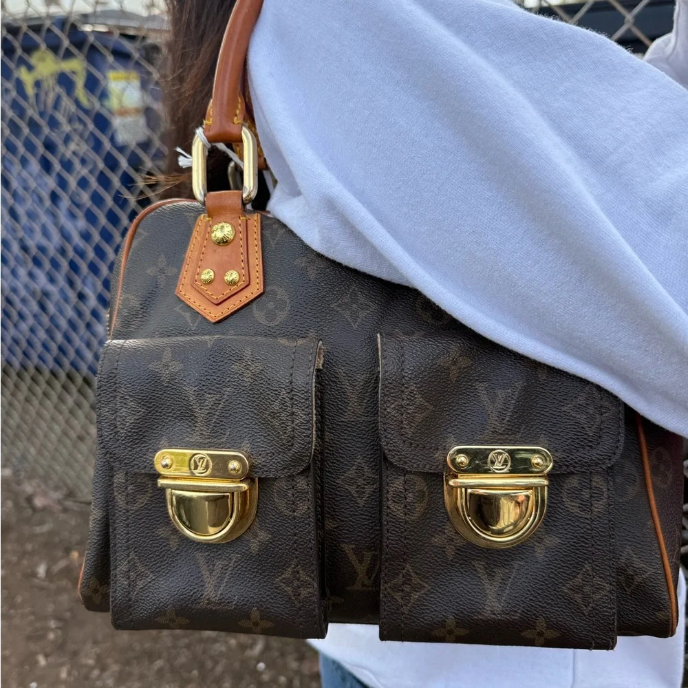 Louis Vuitton Dark Brown Monogram Satchel - Picture 11 of 13